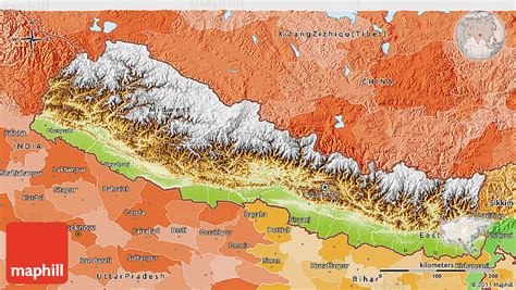 Physical 3d Map Of Nepal - Bank2home.com