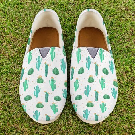 Cactus Shoes Cactus Women Shoes Shoes With Cactus Women Canvas Shoes ...