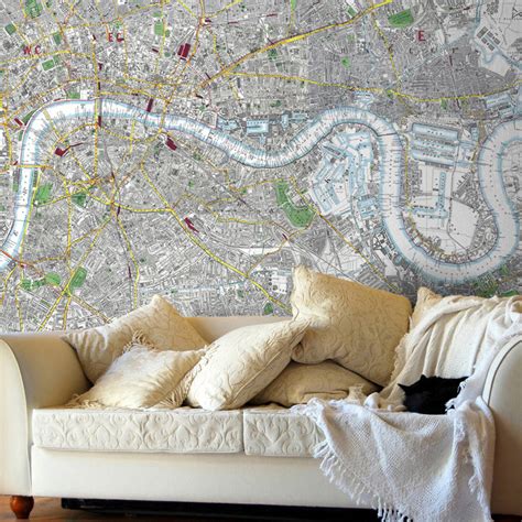 vintage london street map wallpaper by love maps on | notonthehighstreet.com