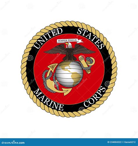 Realistic Vector Logo of the United States Marine Corps Stock Vector ...