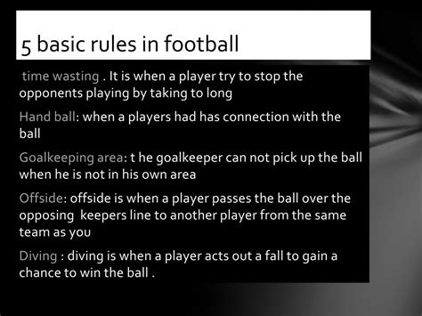 PPT - football rules regulations PowerPoint Presentation, free download - ID:3131994