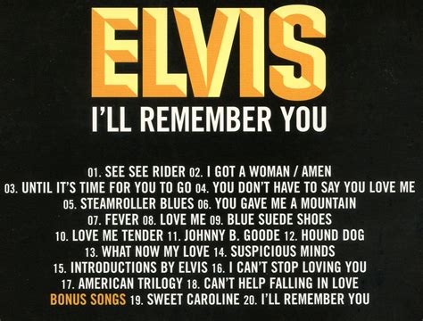 Elvis Presley Cd - I'll Remember You