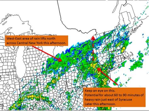 Syracuse weather update: Where will the heavier rain be today? Live ...