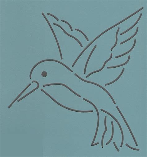 Hummingbird 4''-SCL-193-04 | Hummingbird painting, Bird stencil, Quilting stencils