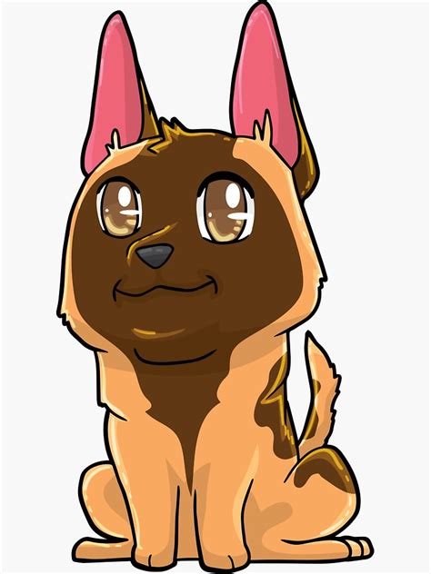 "Belgian Malinois Dog Kawaii Cute Anime" Sticker for Sale by Mealla | Redbubble