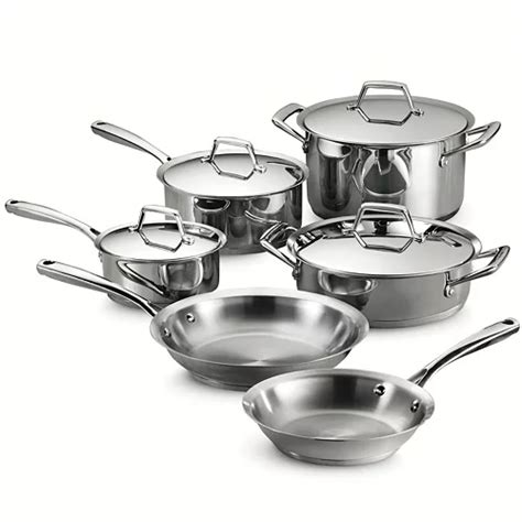 Tramontina Gourmet Prima Tri-Ply Stainless Steel 10-pc. Cookware Set