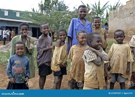 Group Portrait of Ugandan Schoolchildren Editorial Photography - Image ...