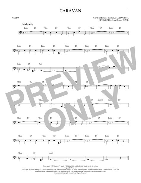 Juan Tizol & Duke Ellington "Caravan" Sheet Music Notes, Chords | Trumpet Download Jazz 171576 PDF