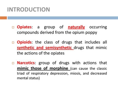 DRUGS OF ABUSE OPIOID Papaver Somniferum. - ppt download