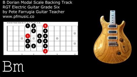 Guitar Backing Track B Dorian Modal Scale - Grade Six - YouTube