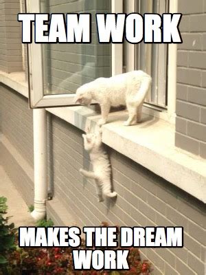 Teamwork Makes The Dream Work Meme - alleviatingstory