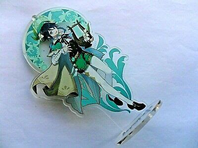 GENSHIN IMPACT ANIME Standing Acrylic 2D Figure 15cm High with Stand VENTI $8.46 - PicClick