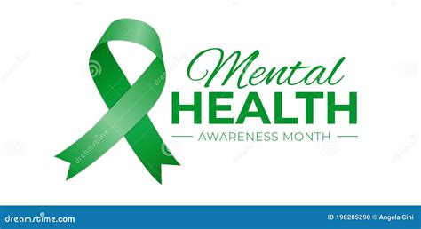 Mental Health Awareness Month Logo Icon on White Background Stock Vector - Illustration of ...