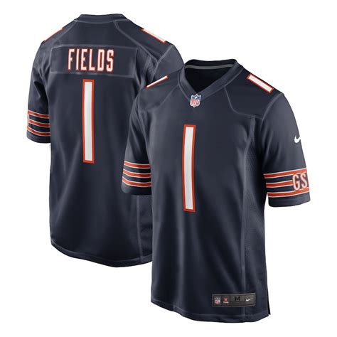 Men's Nike Justin Fields Navy Chicago Bears 2021 NFL Draft First Round Pick Game Jersey