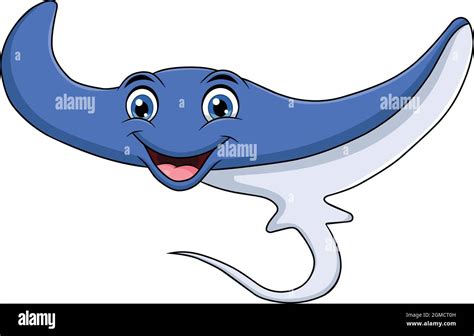 Cute Stingray cartoon vector illustration Stock Vector Image & Art - Alamy