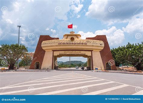 Lao Bao, Vietnam: the Gate on Vietnam - Laos Border Editorial Photo ...