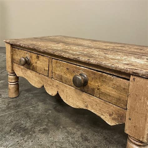 Antique Rustic Pine Coffee Table | Chairish