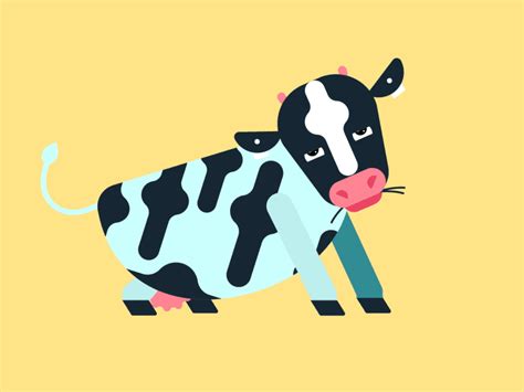 Crazy Cow 02 by Rémi Vincent on Dribbble