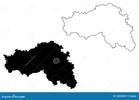 Belgorod Oblast map vector stock vector. Illustration of line - 126020597