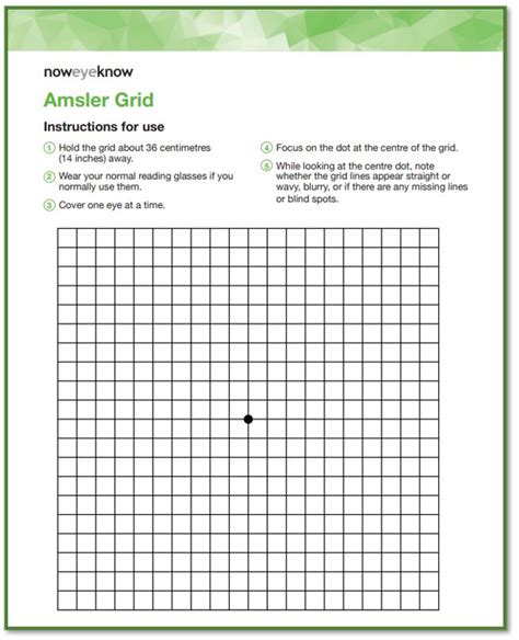 Printable Amsler Grid Chart