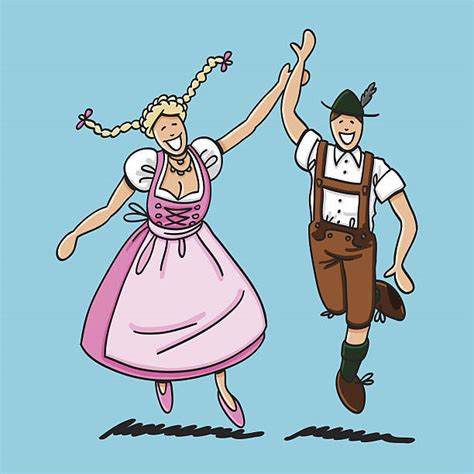 Lederhosen Dancing stock vectors - iStock