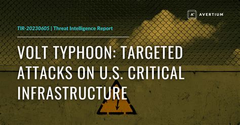 Volt Typhoon: Targeted Attacks on U.S. Critical Infrastructure