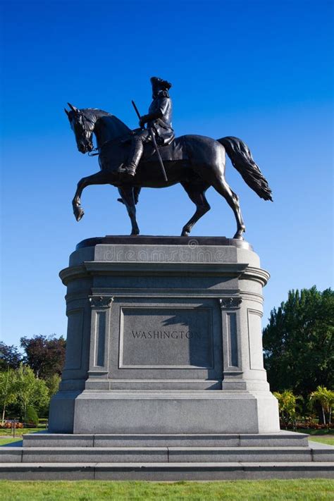 George Washington Statue at Boston Public Garden, Boston, Editorial Photography - Image of ...