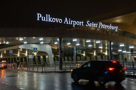 Pulkovo Airport Terminal Building in St. Petersburg in the Early Morning Editorial Stock Image ...