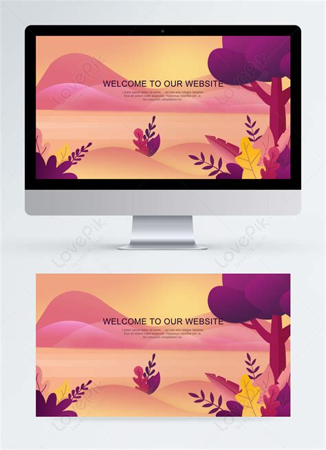 Yellow website welcome landing page template image_picture free ...