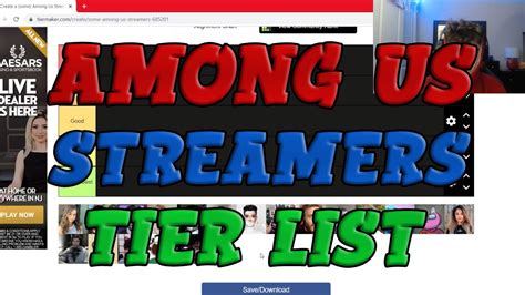 Among Us Streamers TIER LIST!! - YouTube