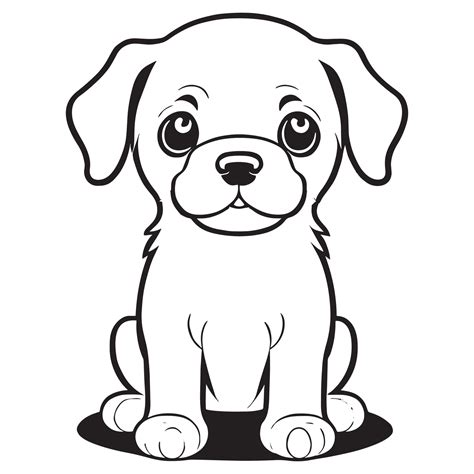 This is a dog vector clipart, dog vector silhouette, dog line art vector illustration. 24741472 ...