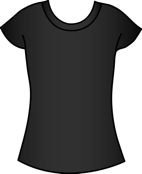 Womens Black T Shirt Template - Free Clip Art