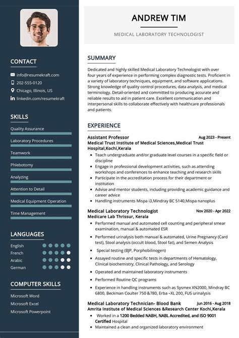 Medical Laboratory Technologist CV Sample in 2024 - ResumeKraft