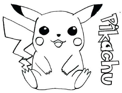 Cute Pikachu Coloring Pages at GetDrawings | Free download