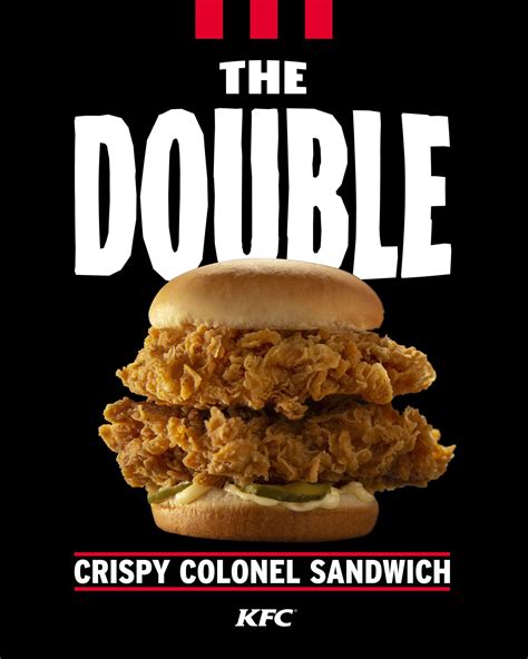 KFC Doubles Up On Its Popular Fried Chicken Sandwich With New Double Crispy Colonel | Restaurant ...