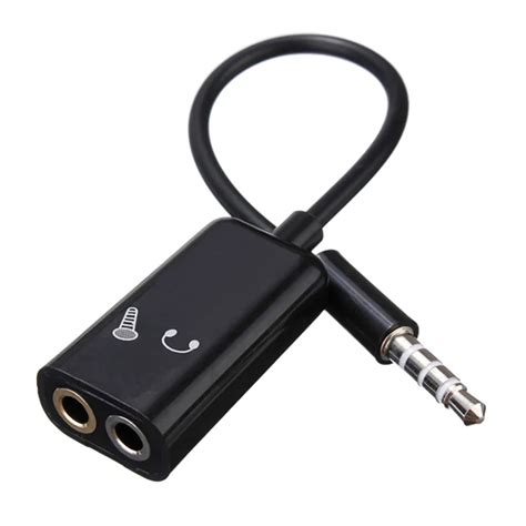 LEORY 3.5mm Stereo Audio Male to Earphone Splitter Headset Microphone Adapter For iPhone 6 6s 6 ...