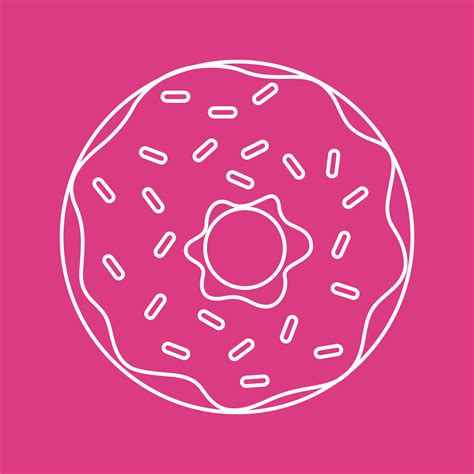 Donut Icon Line Drawing 21565657 Vector Art at Vecteezy