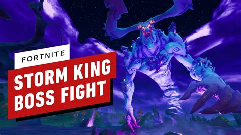 Fortnite Storm King Boss Fight Gameplay - YouTube