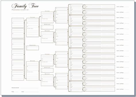 Free Printable 6 Generation Family Tree Template - Printable Word Searches