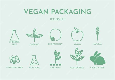 Premium Vector | Vegan food packaging labels