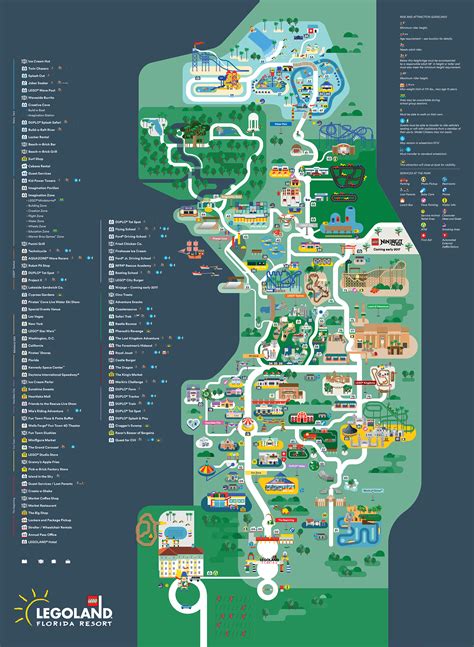 Legoland Florida map 2016 on Behance | Disney viagens, Mapa turístico, Mapa