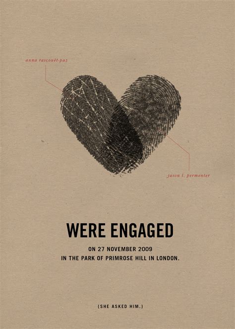 Fingerprint wedding announcement - Brooklyn Bride - Modern Wedding Blog