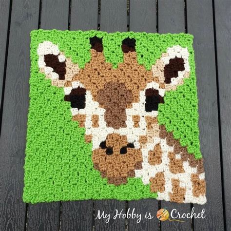 My Hobby Is Crochet: Free Crochet Pattern + Graph: Giraffe C2C Square - Wildlife Graphghan CAL ...