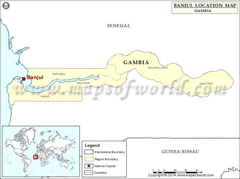 Where is Banjul | Location of Banjul in Gambia Map