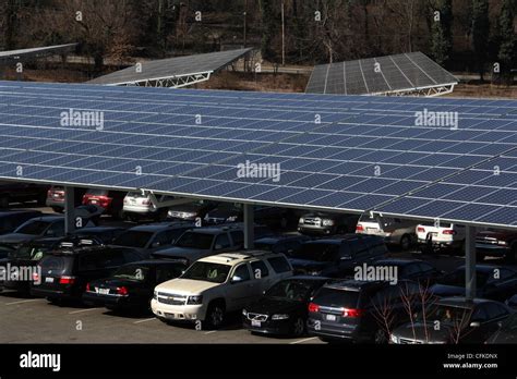 solar panels covering parking lot Cincinnati Zoo ohio Stock Photo - Alamy