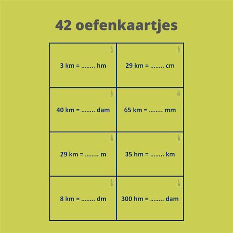 Metriek stelsel - oefenkaartjes | groep 5 t/m 8 | Bijles Juf Laura