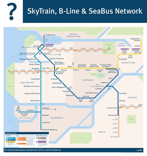 Skytrain Station Zone Map