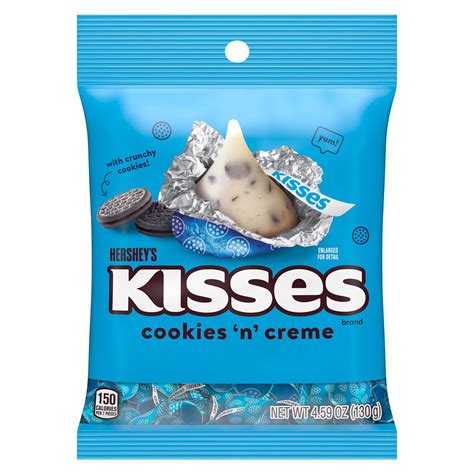 Hershey's Kisses Creamy Snack - Cookies 'n' Creme Candy, 4.59 oz Bag ...