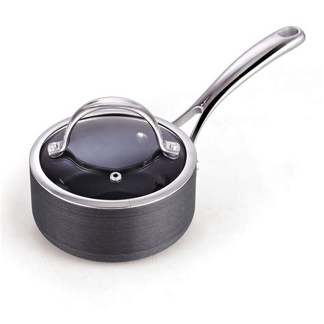 Cooks Standard 1 Qt. Nonstick Hard Anodized Saucepan with Lid-NC-00340 - The Home Depot