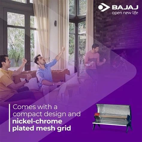 Stainless Steel Bajaj Flashy 1000 Watts Radiant Room Heater (Steel), 230 V at Rs 1049 in Bhavnagar
